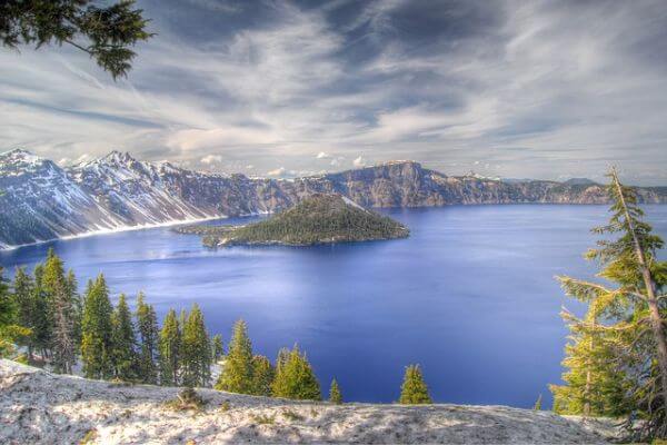 Close-up view of Crater Lake