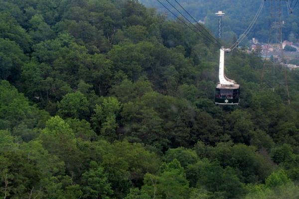 The tram and Ober Gatlinburg