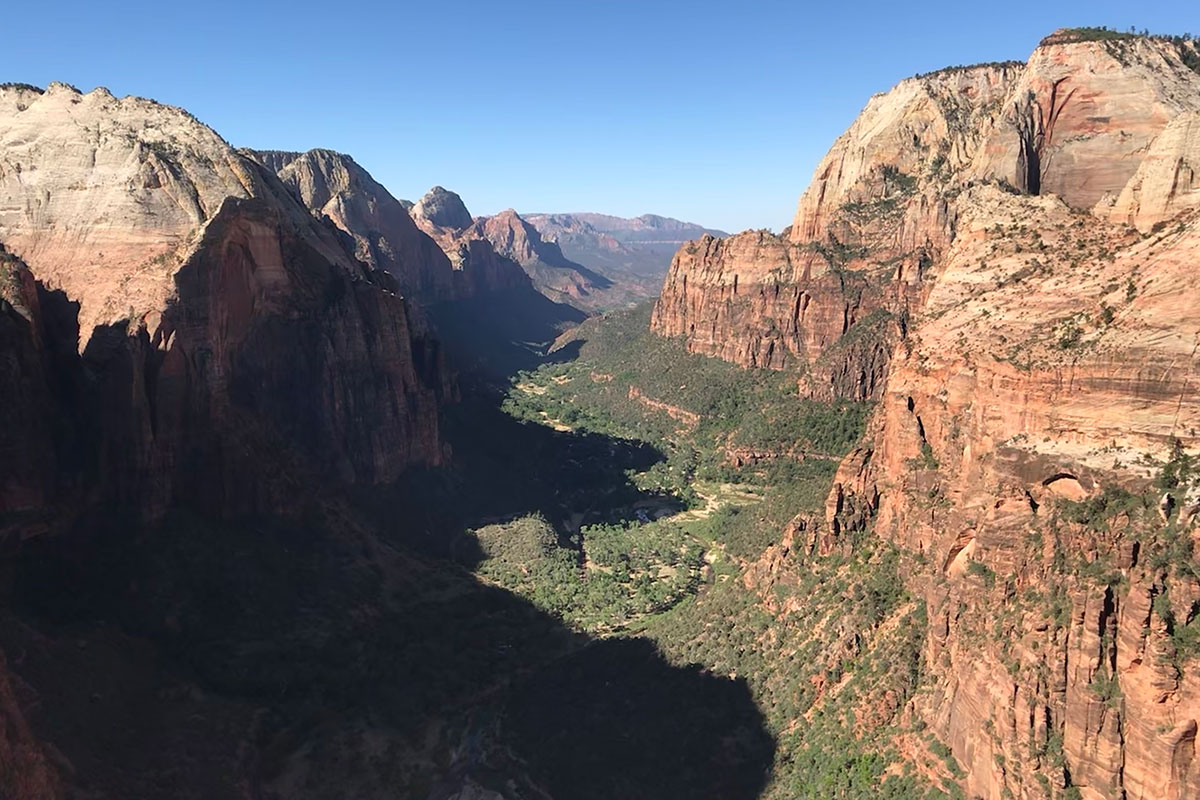 View from Angel's Landing in Zion National Park